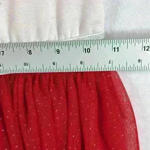 Lilt Girl’s Unicorn Dress Sz 6X Red and White Net Skirt Christmas - Picture 10 of 11